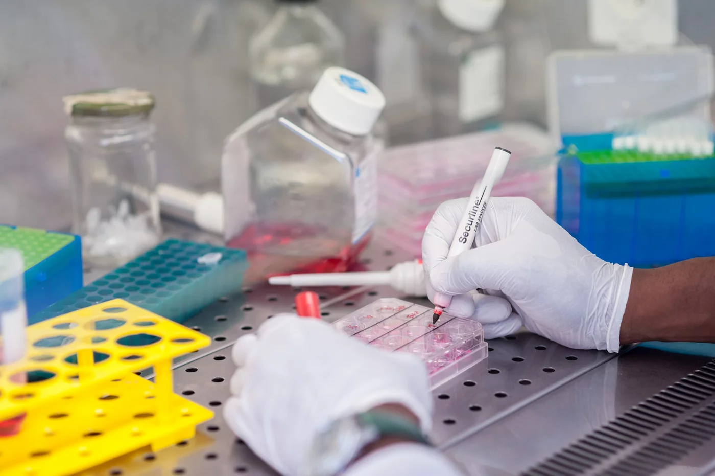 Detail in a research lab, symbolic image